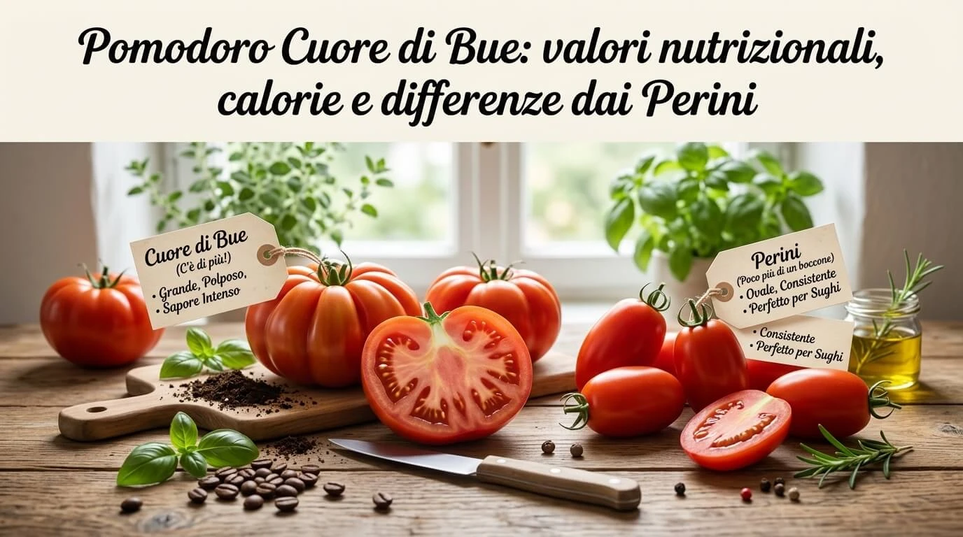 Pomodoro Cuore di Bue: valori nutrizionali, calorie e differenze dai Perini