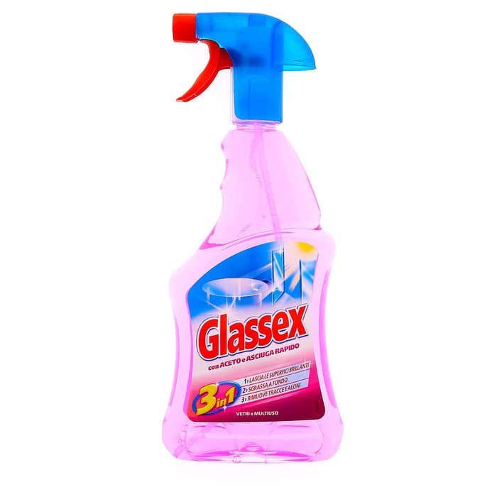 Glassex 500 ml con ammoniaca e speed alcool spray vetri e multiuso